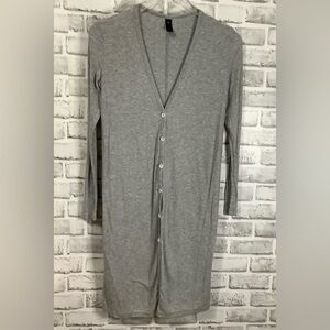 AG Adriano Goldschmied Longline Button Front Ribbed Cardigan XS (0070)